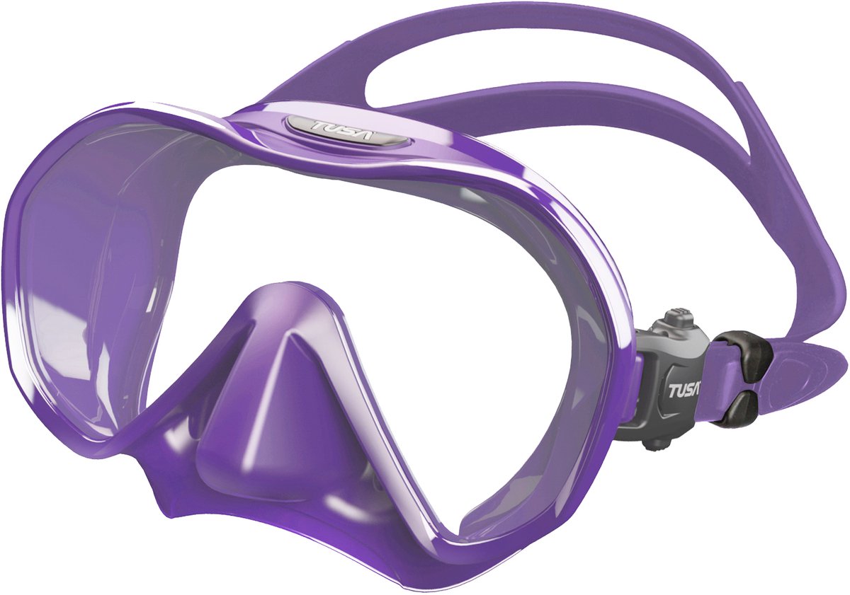 TUSA Zensee – Premium duikmasker met geïntegreerde lens, panoramisch zicht, lichtgewicht ontwerp en comfortabel draagcomfort – Paars – M1010 QVP