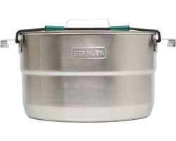 Stanley Adventure Full Kitchen Basecamp Cook Set 3.5L - 11-Delige Pannenset - Lichtgewicht Roestvrijstalen Pan - Voor Backpacken, Wandelen En Kamperen - Campingpannen - Vaatwasserbestendig