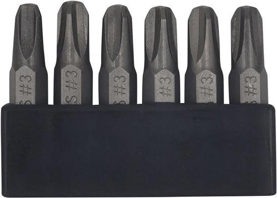 6 Delige JIS Schroevendraaier Bitset 35mm - Magnetisch, 1/4