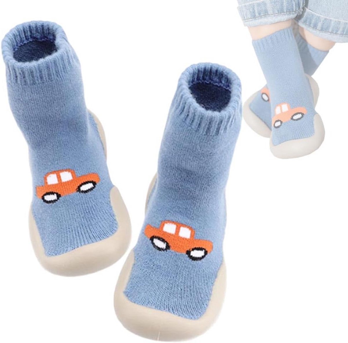 Antislip Sokken met Rubberen Zool voor Baby en Peuter 0-3 Jaar