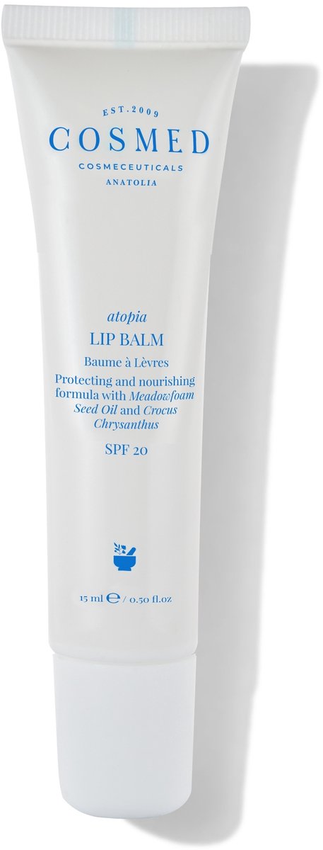Cosmed Atopia – Moisturizing Protective Lipbalsem SPF 20 – Hydraterende en Beschermende Lippenbalsem voor Eczeemgevoelige, Droge Atopische Lippen – 15 ml