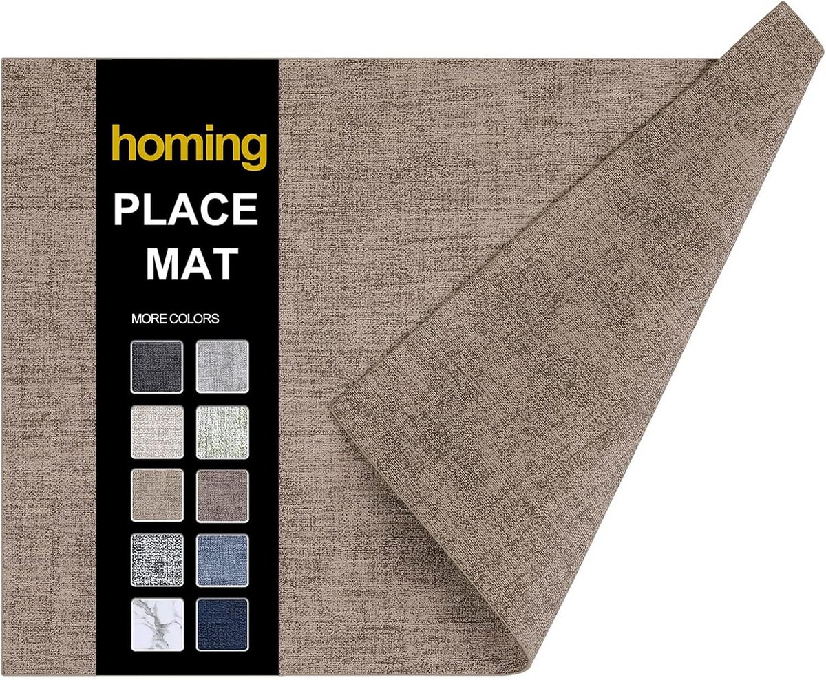 Set van 6 Luxe Kunstleer Placemats - Hittebestendig & Waterdicht Tafelkleed