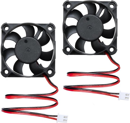 Stille Mini Ventilator 50x50x10mm 12V voor 3D-printer en PC Koeling (2 ...