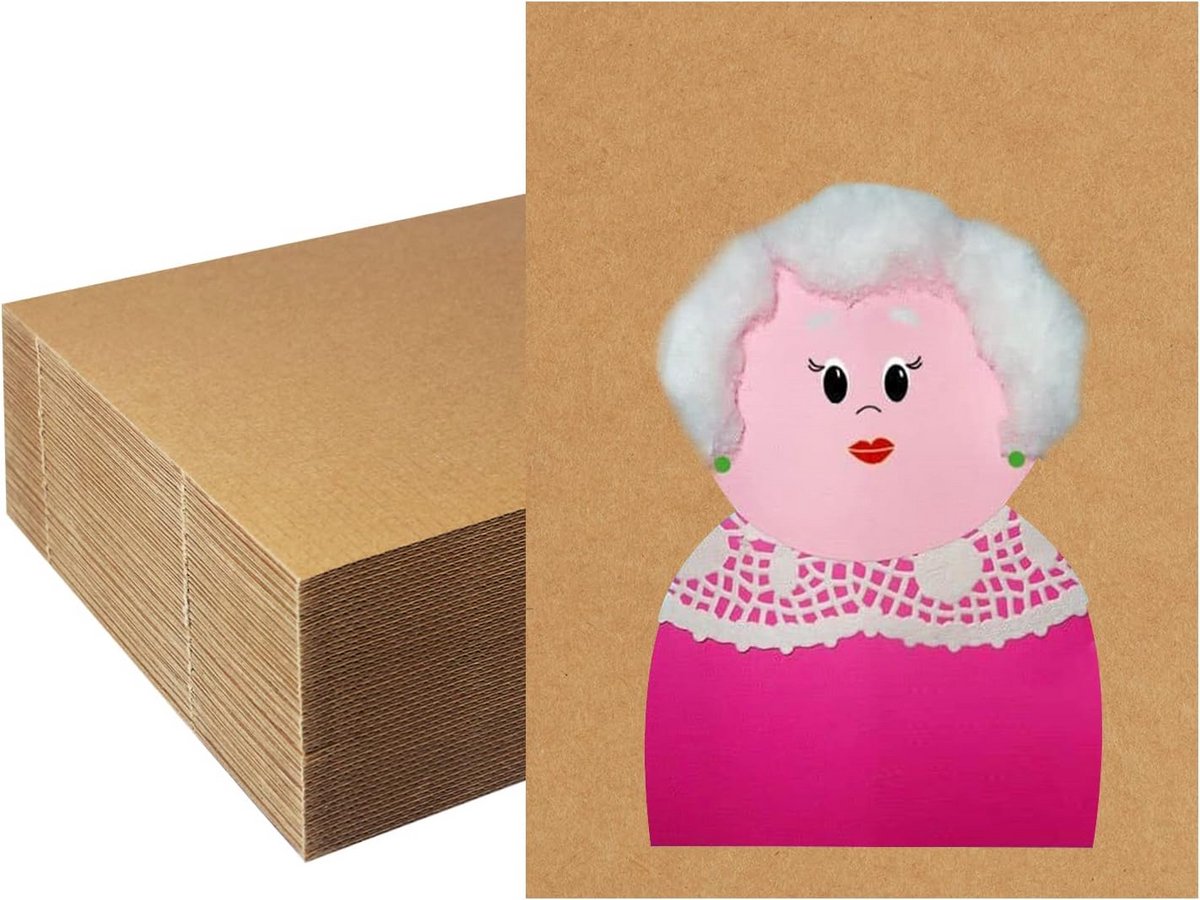50x Golfkarton Vellen Bruin - Stevig Karton voor Verpakken, Knutselen en Bescherming (23x30 cm)