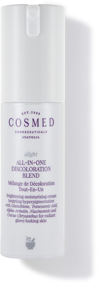 Cosmed Alight – All-in-One Discoloration Blend – Anti-Pigment Dagcrème – Pigmentvlekken verwijderen – Pigment Spot Removal & Skin Whitening – Huidbleekcreme Expigment Crème met Tranexamic Acid, Alpha Arbutin & Glutathione – 30 ml