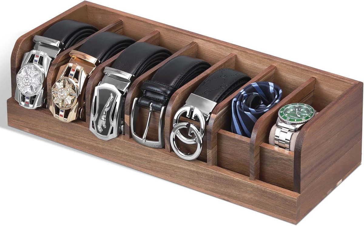 Riem Organizer met 7 Compartimenten - Riemhouder en Riem Hangers voor Efficiënte Opslag