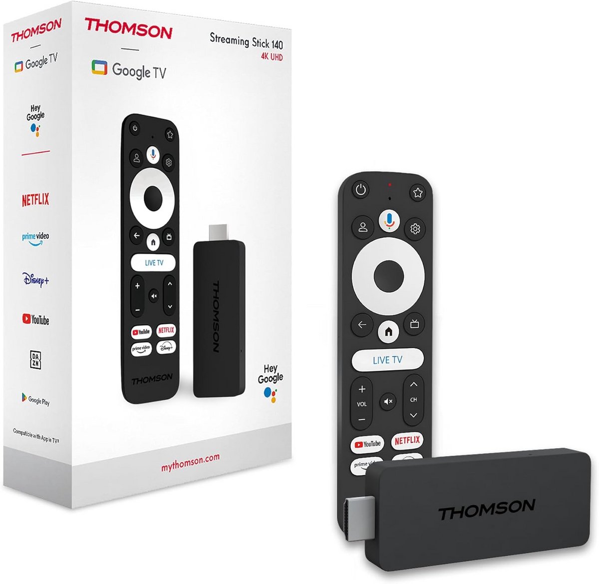 4K UHD Streamingstick met Google TV, Spraakbediening, Dolby Atmos en Chromecast