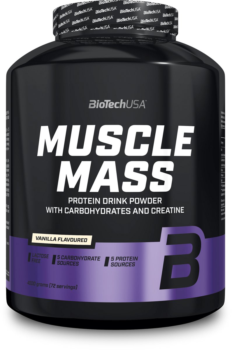 Mass Gainer - Muscle Mass 4000g BiotechUSA - - Vanille