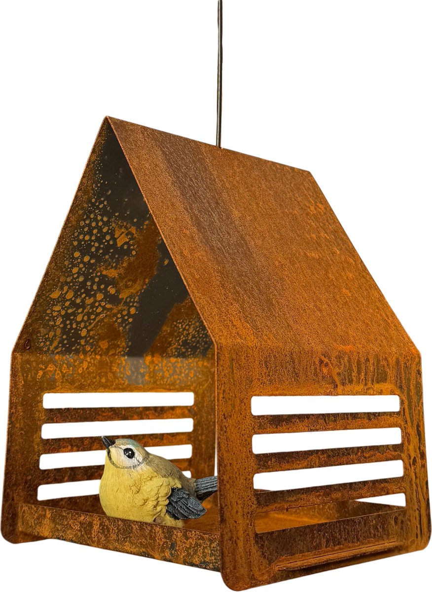 Vogelvoederhuis RUST - CORTENSTAAL - Hangmodel