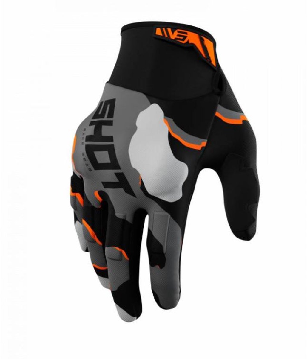 SHOT Drift Camo Neon Oranje - Handschoen