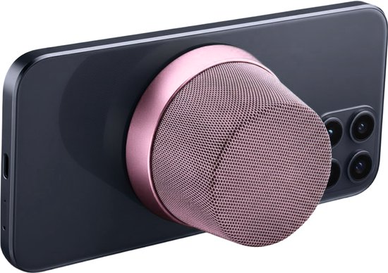 NÖRDIC Bluetooth 5.3 Luidspreker 3W Magnetisch Draagbaar IPX6 Waterdicht TWS Stereo Roze