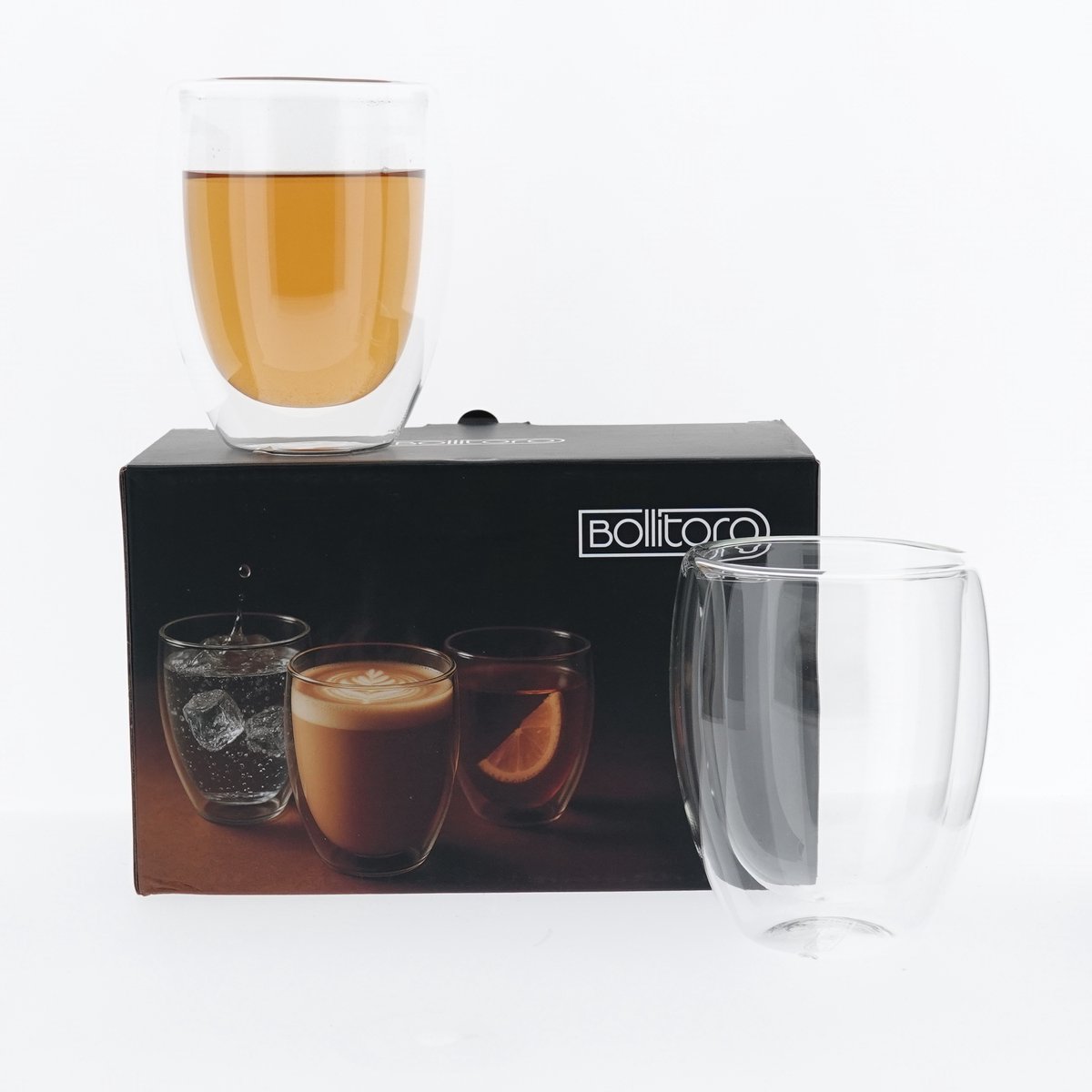 Bollitoro dubbelwandige thee/koffie glazen 2 stuks - 350ml vaatwasserbestendig