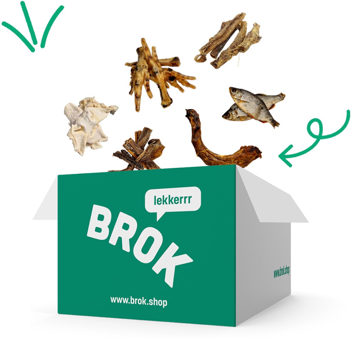 BROK Senior snackpakket Voor Honden – 100% Natuurlijke Snacks – Zachte Beloningen Voor senior Honden – Licht Verteerbaar & Eiwitrijk – 1kg