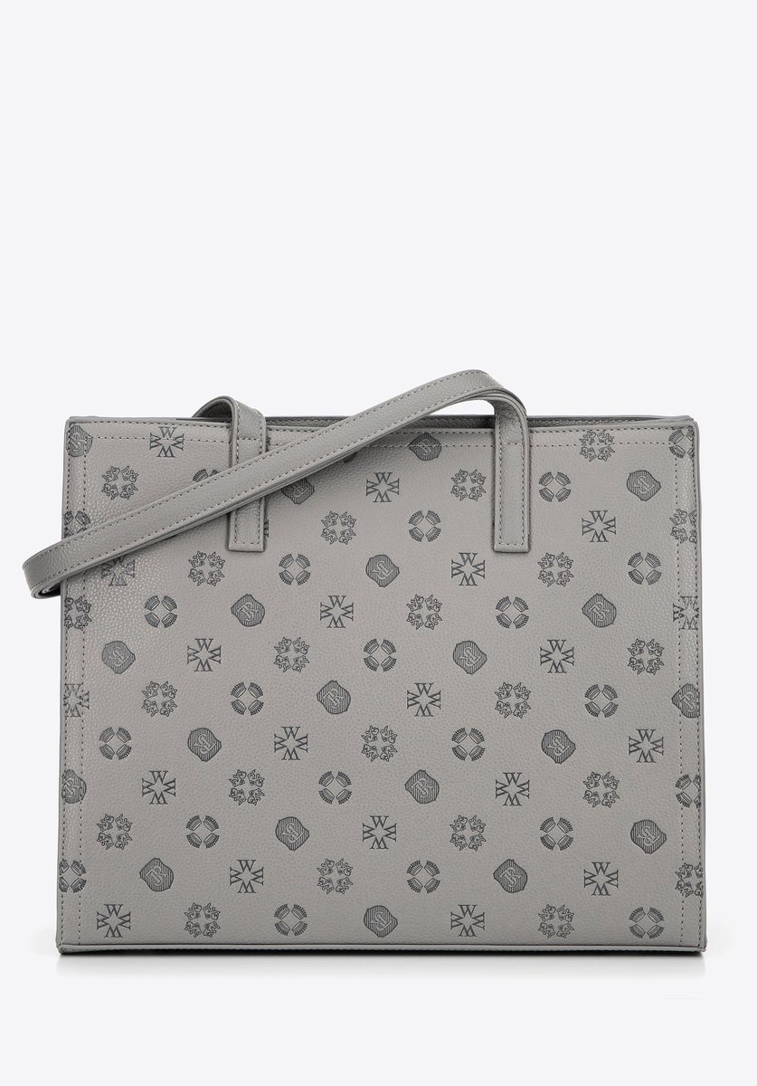Wittchen - Eco-leer Shopper - Grijs - Tweekleurig - Embossed Logo