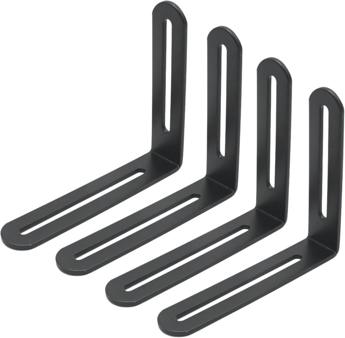 Set van 4 roestvrijstalen L-vormige beugels voor meubelmontage