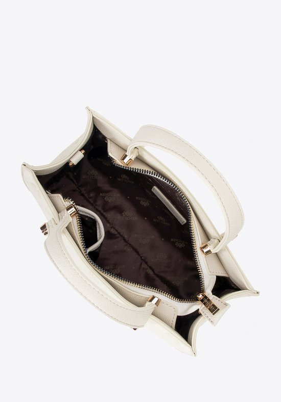 Wittchen - Eco-lederen Tas - Krem - Klein - Embossed Handtekening — afbeelding 5