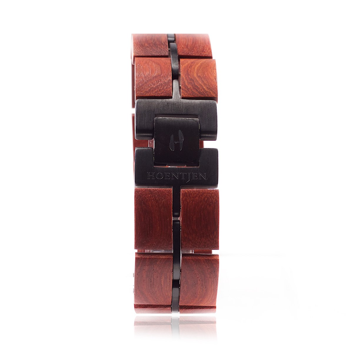 Hoentjen, Houten Armband - Palissander met metaal 22mm