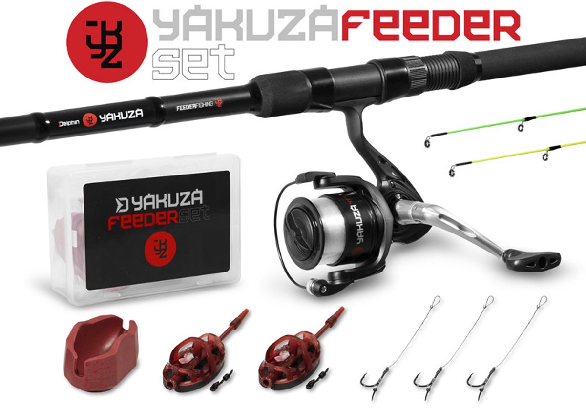 Delphin - YAKUZA - Feeder Visset – Compleet & Direct Klaar voor Gebruik - 3.30m