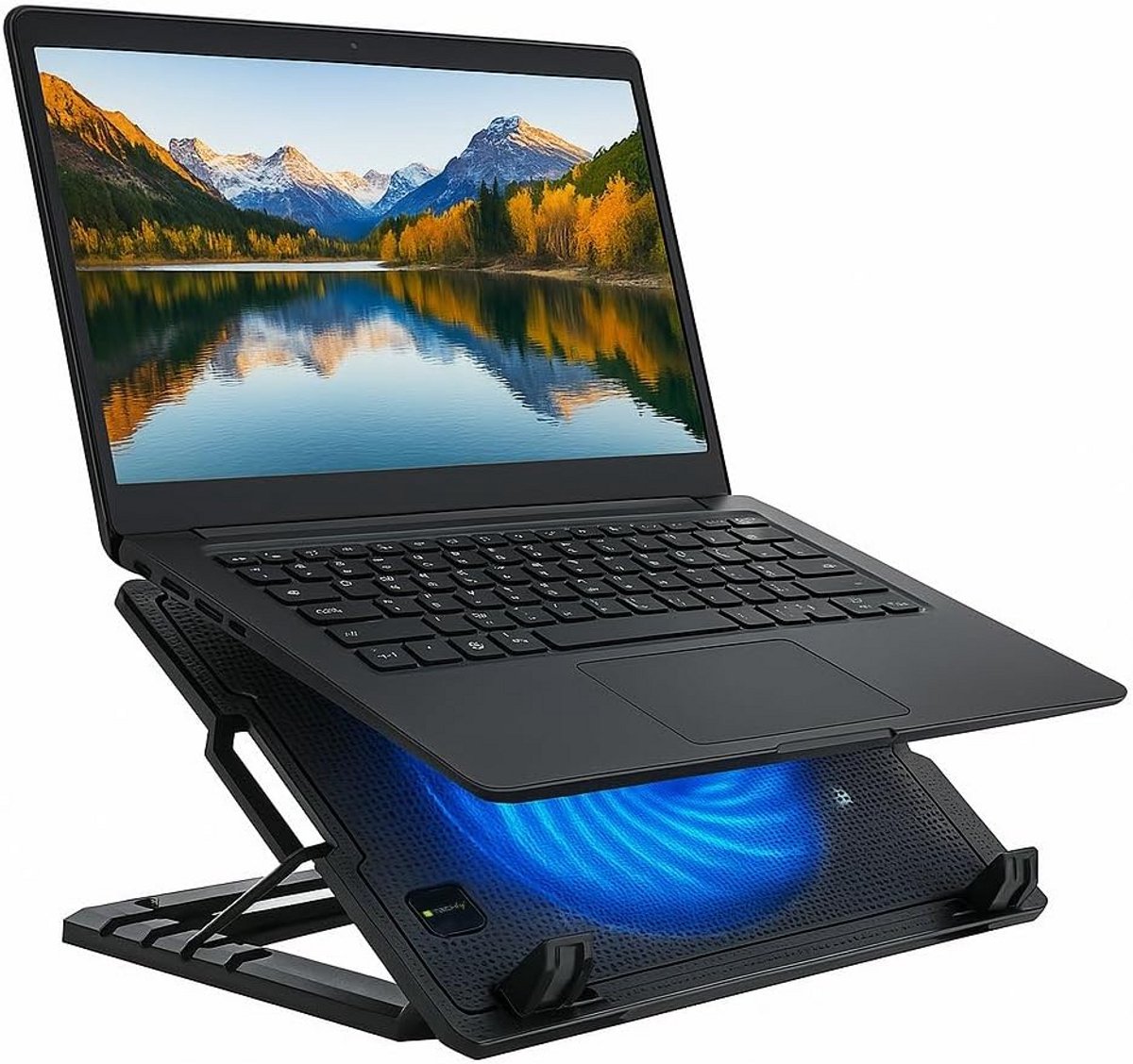 Notebookstandaard met Koelsysteem tot 17,3 inch - Ergonomisch en Verstelbaar