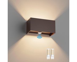 Merkloos Buitenwandlamp 18W met Bewegingsmelder - 3000K - Verstelbare Stralingshoek - Vervangbare G9 LED Lamp