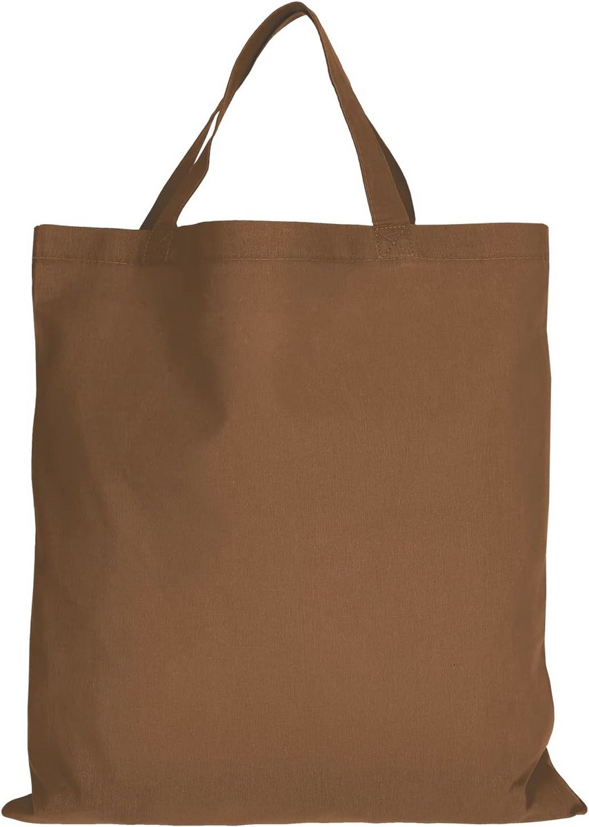 Katoenen boodschappentassen set van 5 - 28 kleuren - 38 x 42 cm - Onbedrukt