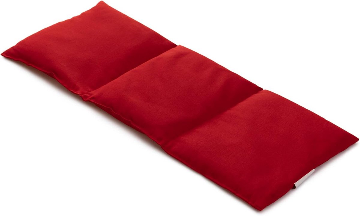 Druivenpitkussen 20x50cm - 3-kamer warmte kussen | rood