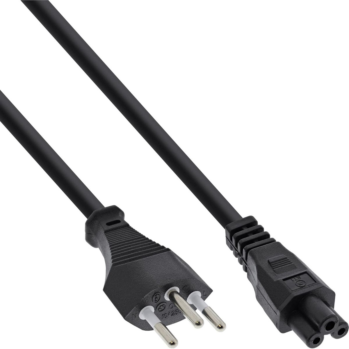 Netkabel voor Notebook 3-Pins Aansluiting Zwitserland 2 M Zwart