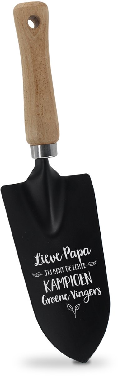 Tuinschep met tekst | Thema: Papa | Kleur: Zwart | Lengte: 27,5cm