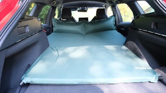 Zelfopblazende slaapmat - Kampeer matras - Outdoor slapen - Ingebouwd kussen - 5 cm dik - Groen — afbeelding 5