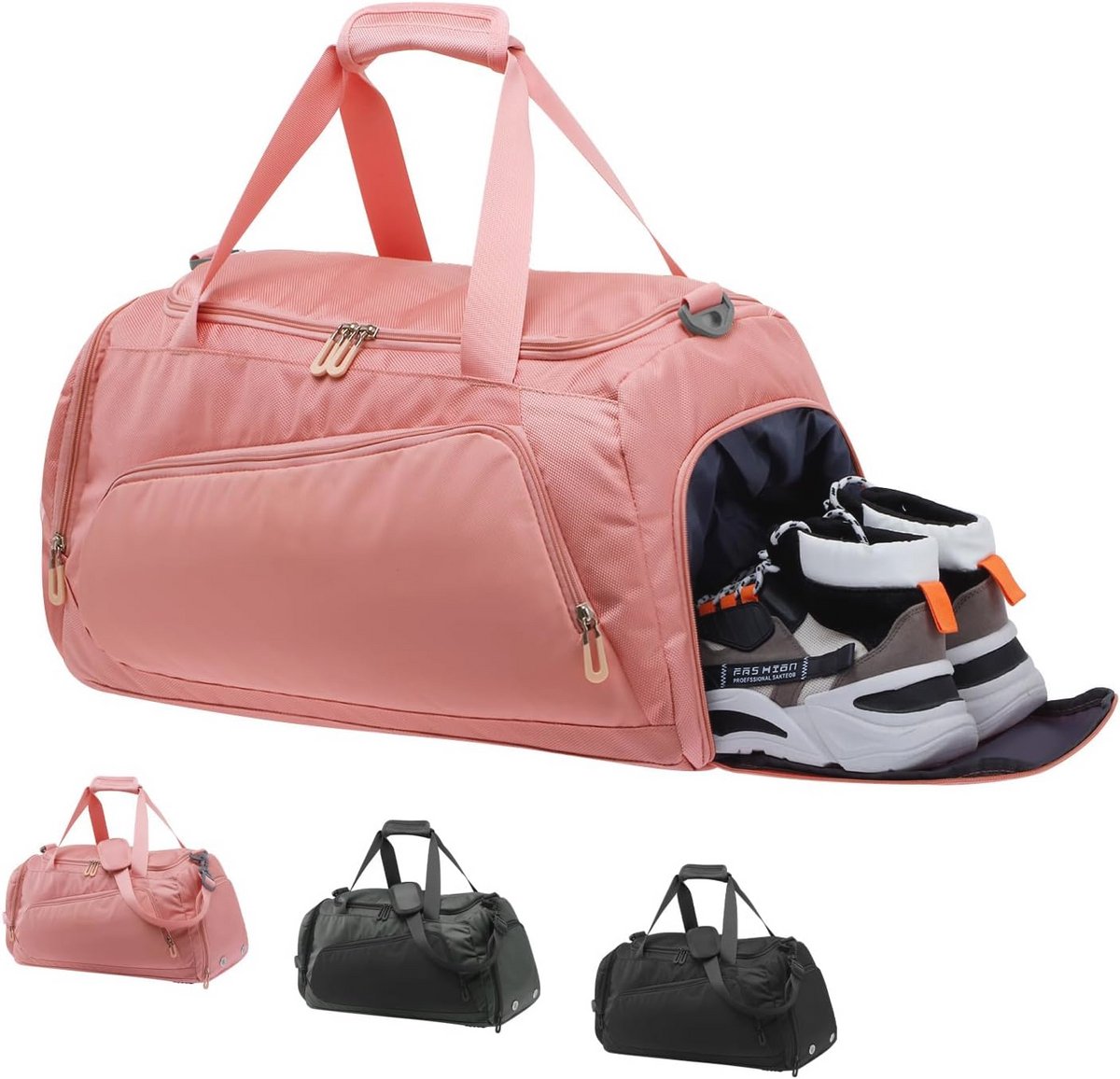 Sporttas voor heren en dames - waterdicht, grote uniseks sporttas met schoenenvak (55L)