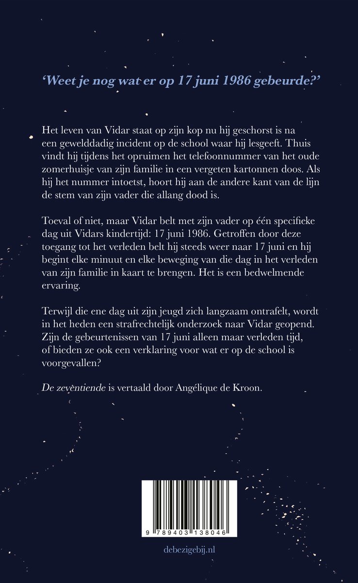 De zeventiende - back cover