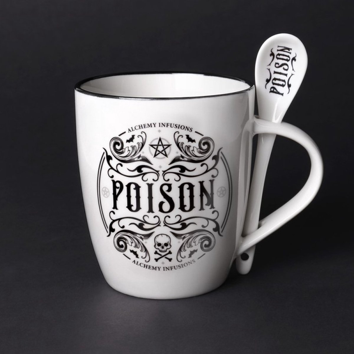 Alchemy - Poison Mok/beker met lepel set - Wit