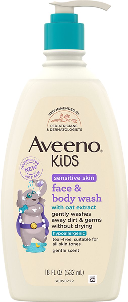 Aveeno Kids Face & Body Wash met Haverextract – Baby Wash Gel – 532 ml