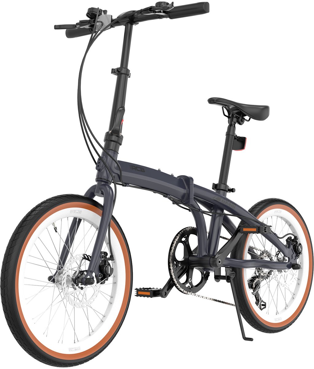 RCB Vouwfiets 20 inch aluminium, 7 versnellingen, schijfremmen, tot 100 kg, voor jongeren & volwassenen