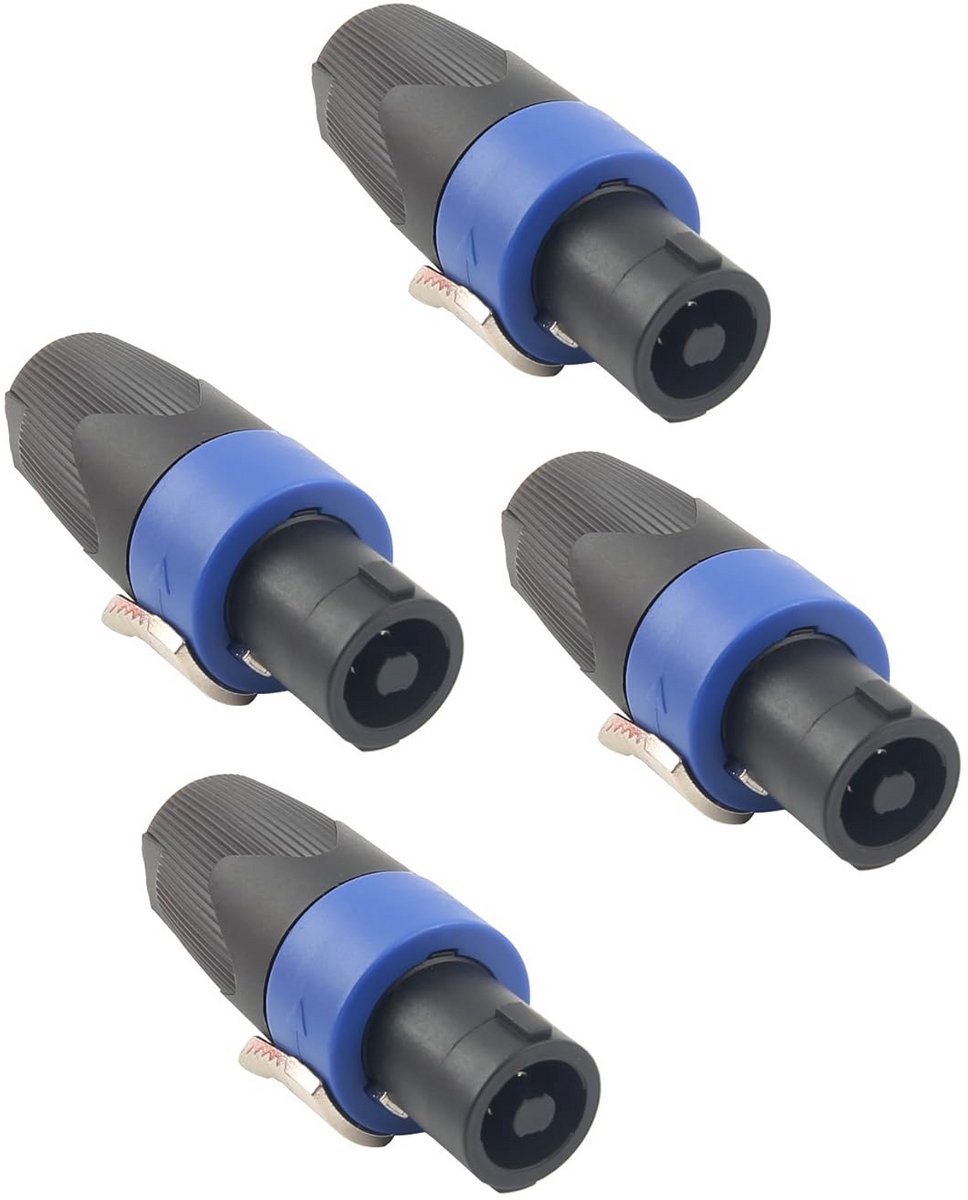 Professionele 4-polige Speaker Adapter Connectoren Twist Lock Soldeer Plug