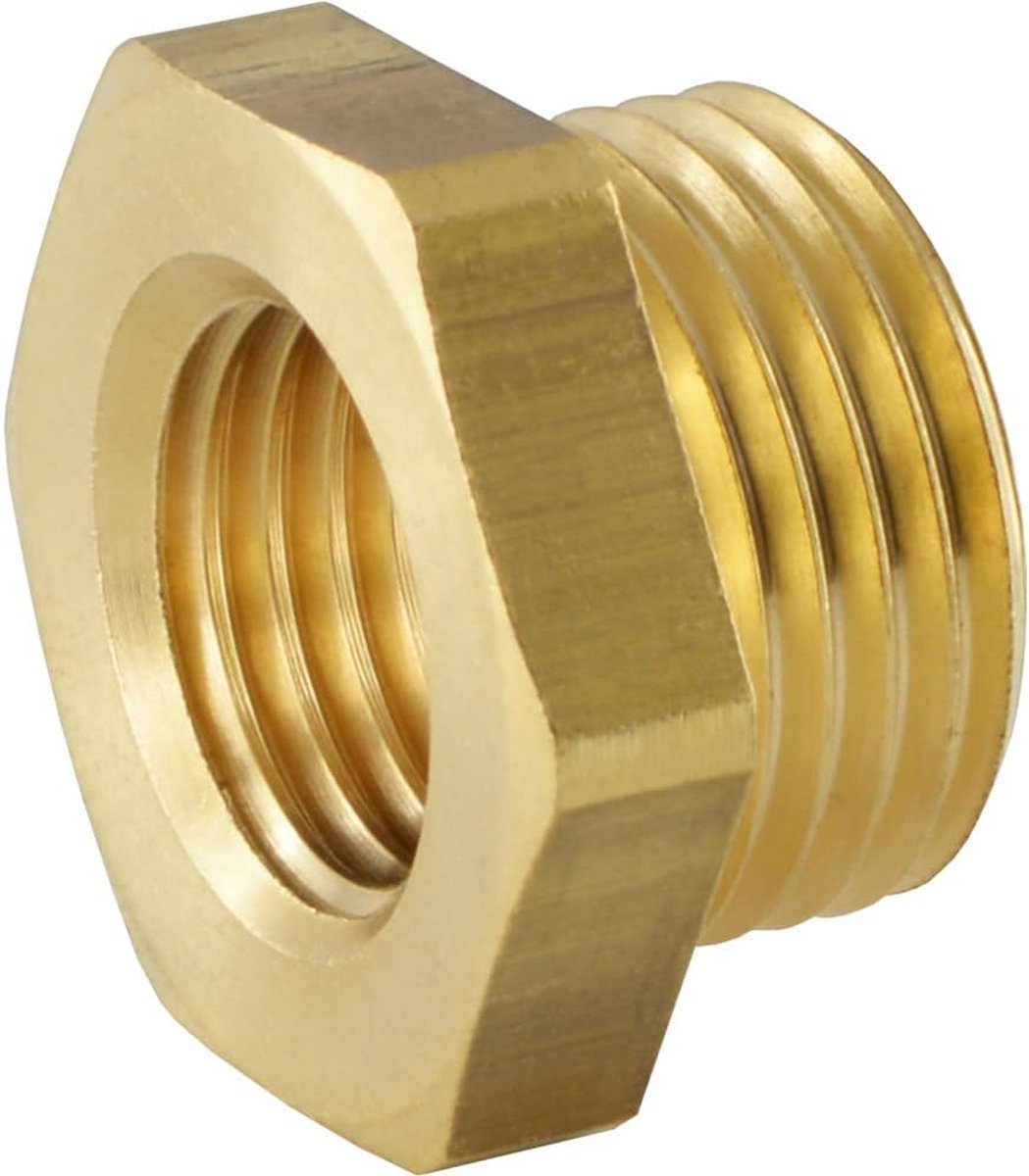 Verloopnippel metrische binnen- en buitendraad M18 x 1,5 naar M14 x 1,5