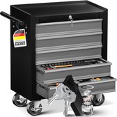 MASKO® Werkplaatswagen Gereedschapswagen Gereedschapskist Compartimenten Gereedschapskist - 5 vakken, Grijs