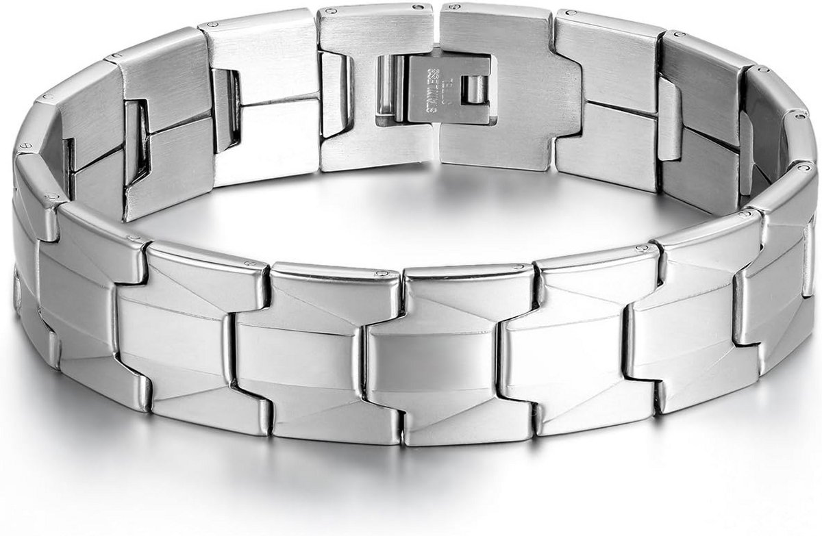 Klassieke Roestvrijstalen Schakelarmband (16mm) voor Heren en Dames | Geschikt als Cadeau