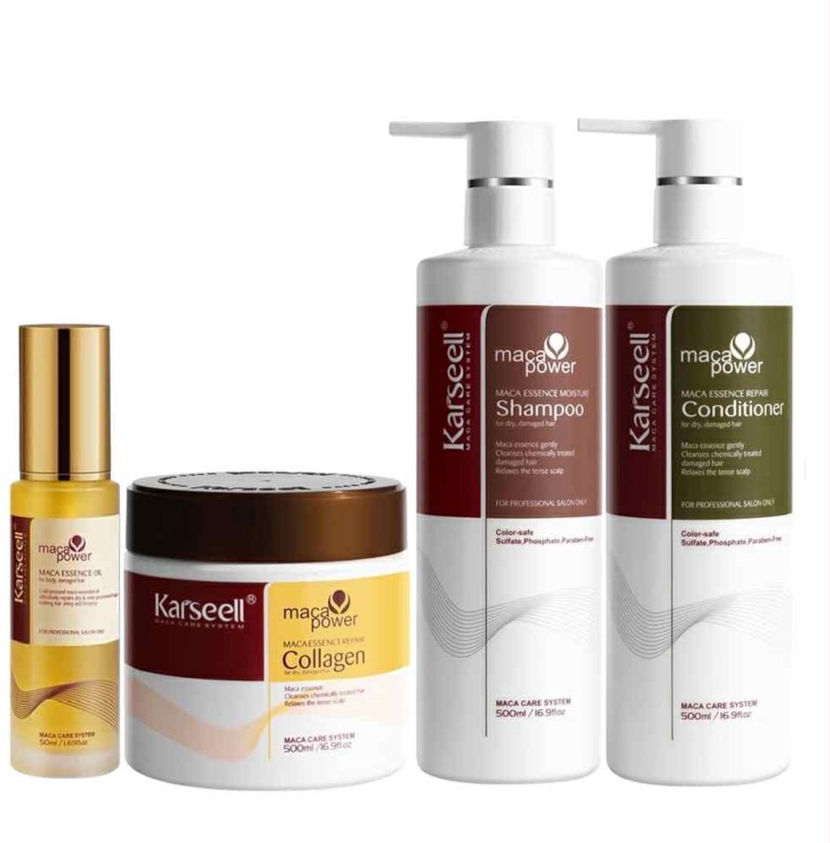 Karseell - Shampoo + Conditioner + Haarmasker + Olie - Voordeel bundel pakket