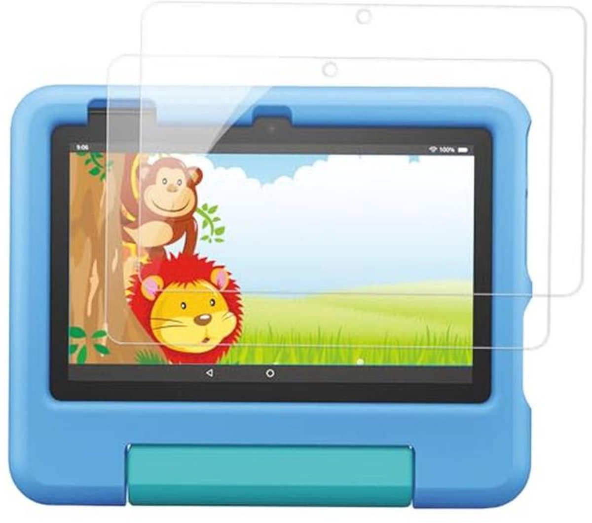 RRICHH 2-pack schermbeschermer voor 7/7 kindertablets (2022 12e), ultrahelder, aanraakgevoelig, krasbestendig, recht gehard glas schermbeschermer, HD-display, 9H hardheid, anti-vingerafdruk