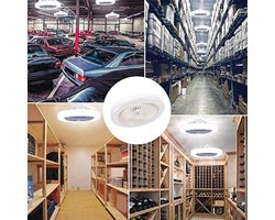 Moderne Inbouw Ceiling Fan met Verlichting 36W voor Binnengebruik - Mini Ventilator met LED Lamp voor Slaapkamer, Woonkamer en Keuken