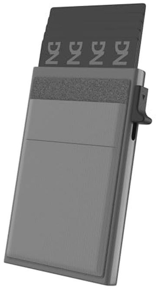 Compacte RFID-beschermende metalen kaarthouder voor heren en dames - Minimalistische portemonnee met geldclip