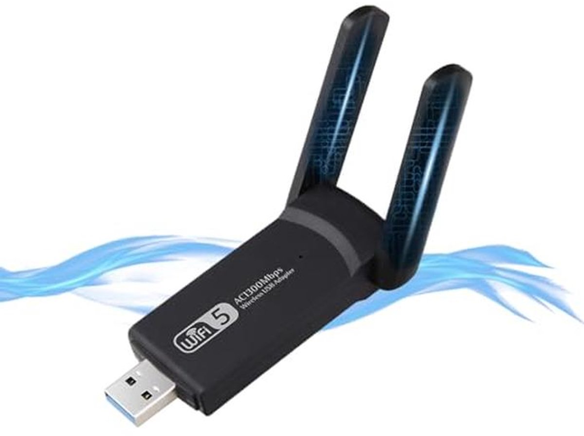 USB WiFi Stick 1300 Mbps Dual Band - Hoge Snelheid WiFi Adapter voor PC met USB 3.0