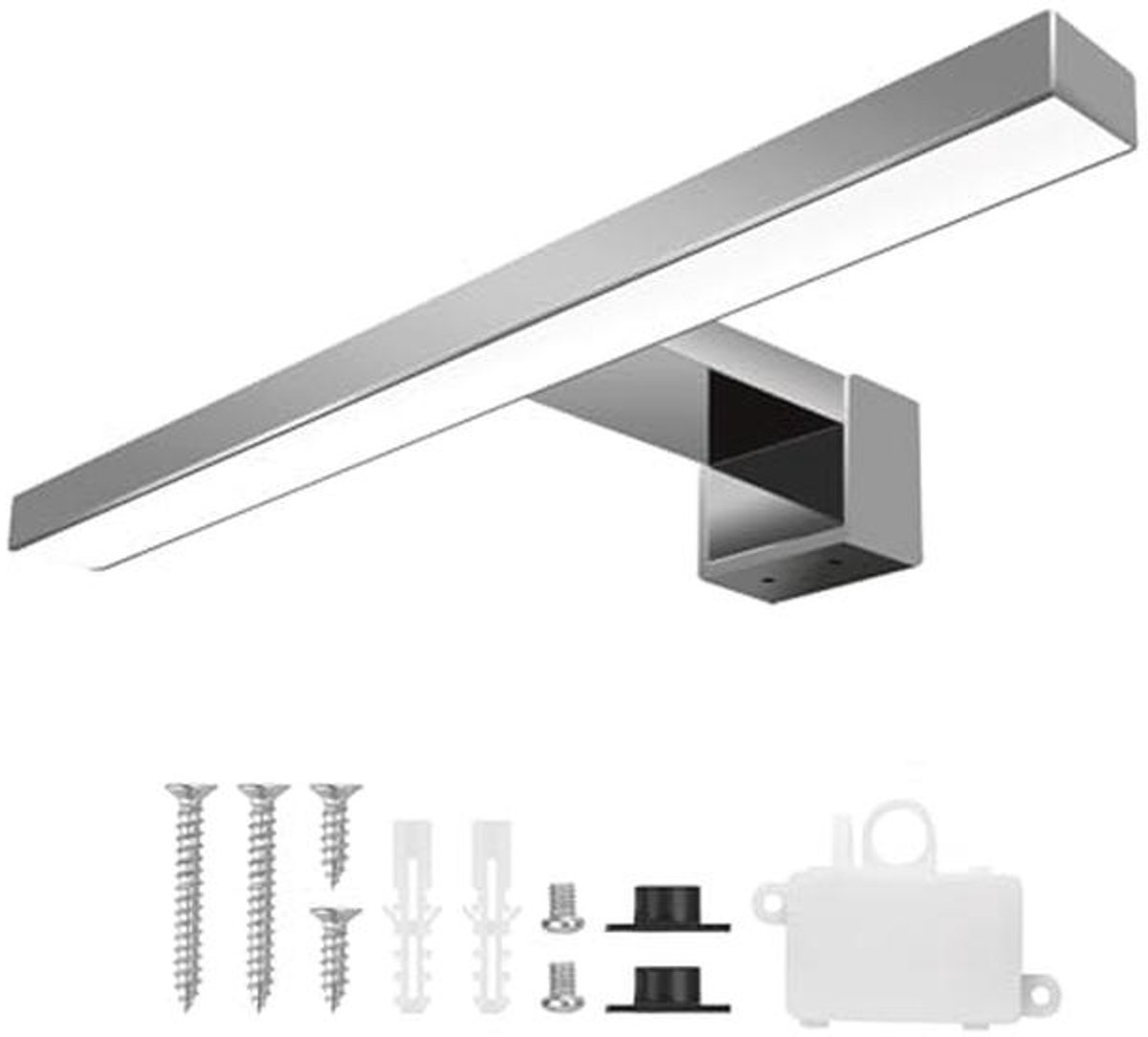 LED wandlamp voor spiegel of muur, 60 cm, 1100 lm, IP44, wit licht, 6000 K, ideaal voor make-up en scheren