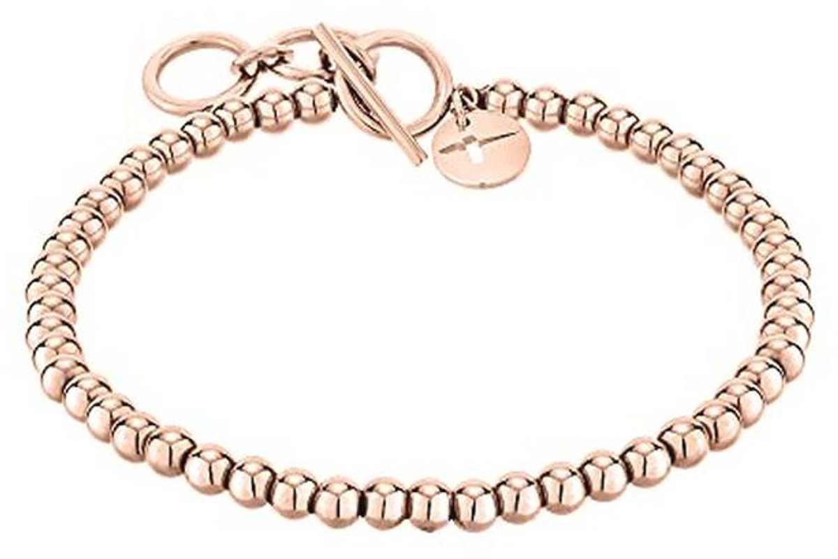 Roestvrij Stalen Armband 20 cm - Trendy Kogelketting met Flexibel Ontwerp