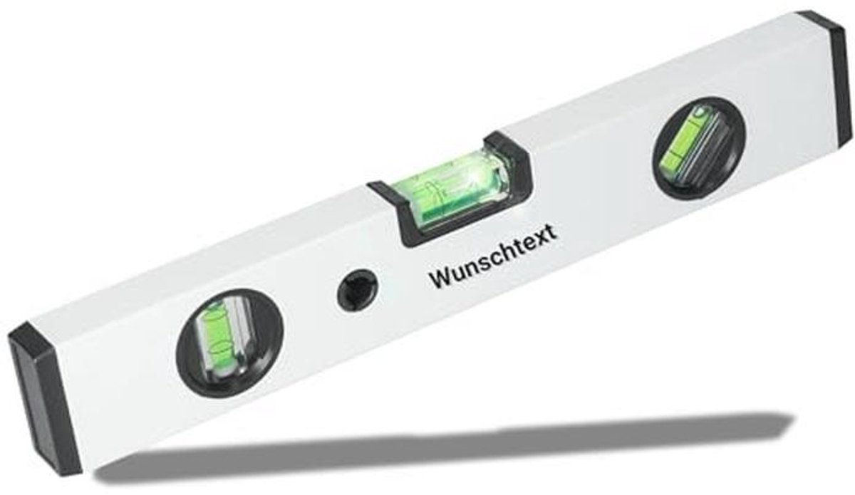 Gepersonaliseerde 30 cm Waterpas met Gravure en Aluminium Behuizing