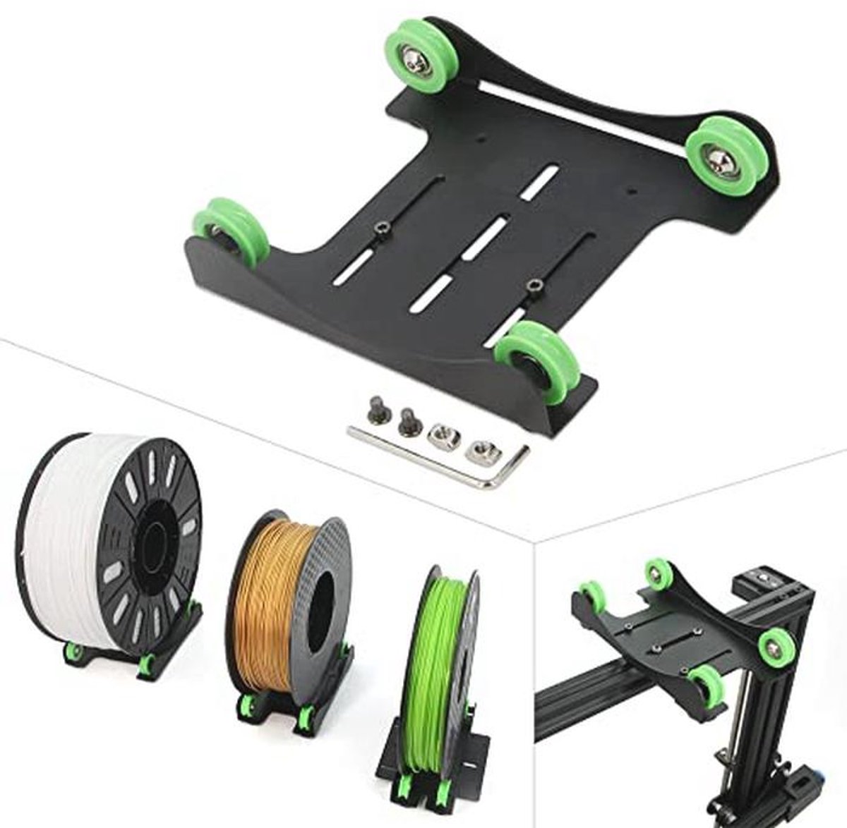 Verstelbare 3D Printer Filament Houder voor 0,5 kg tot 3 kg Materialen