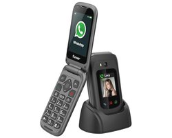 4G Klaptelefoon voor Senioren met WhatsApp, Videogesprekken, Touchscreen, SOS-knop en Geolocatie