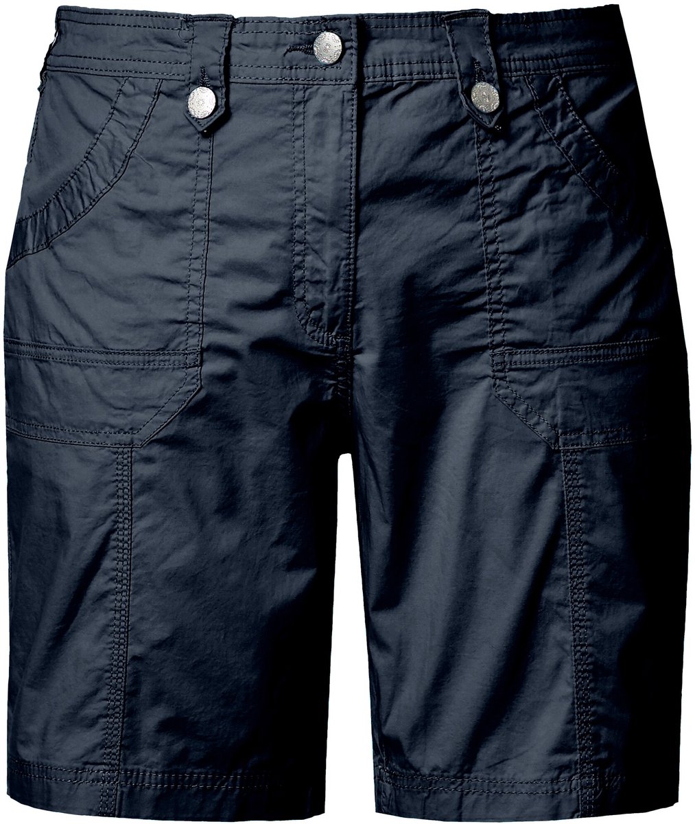 Ulla Popken - Dames - Cargo-bermuda comfortabele tailleband 4-pocket model - Marine - Maat 42