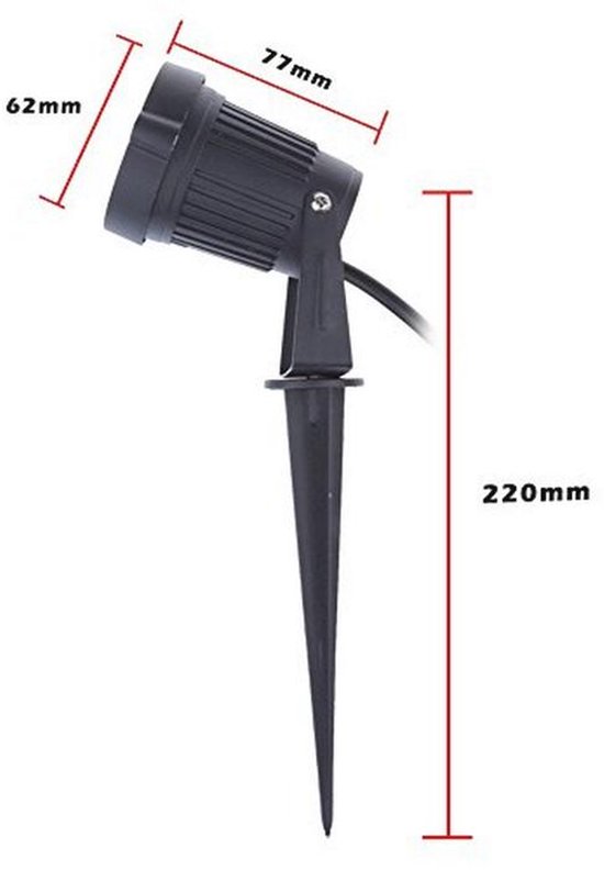 Set Van 10 LED-tuinspotters – 3W, 220V, IP65 – Met Grondpin – Aluminium Behuizing – Warm Of Koud Wit – Voor Tuin, Oprit En Gevel